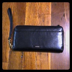 Fossil Zip Around Wallet Wristlet/clutch